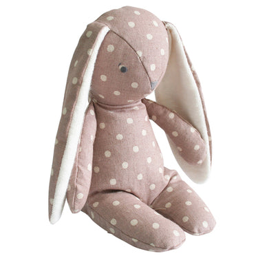 Floppy Bunny Linen Mauve Spot